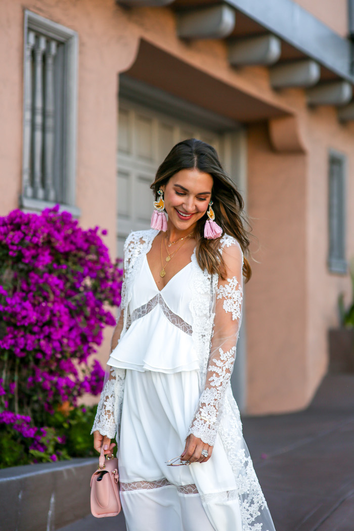 white lace duster