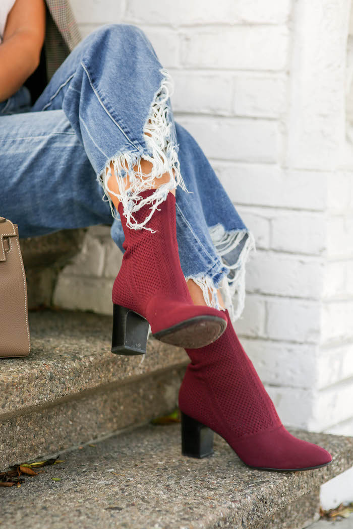 Born best sale burgundy booties