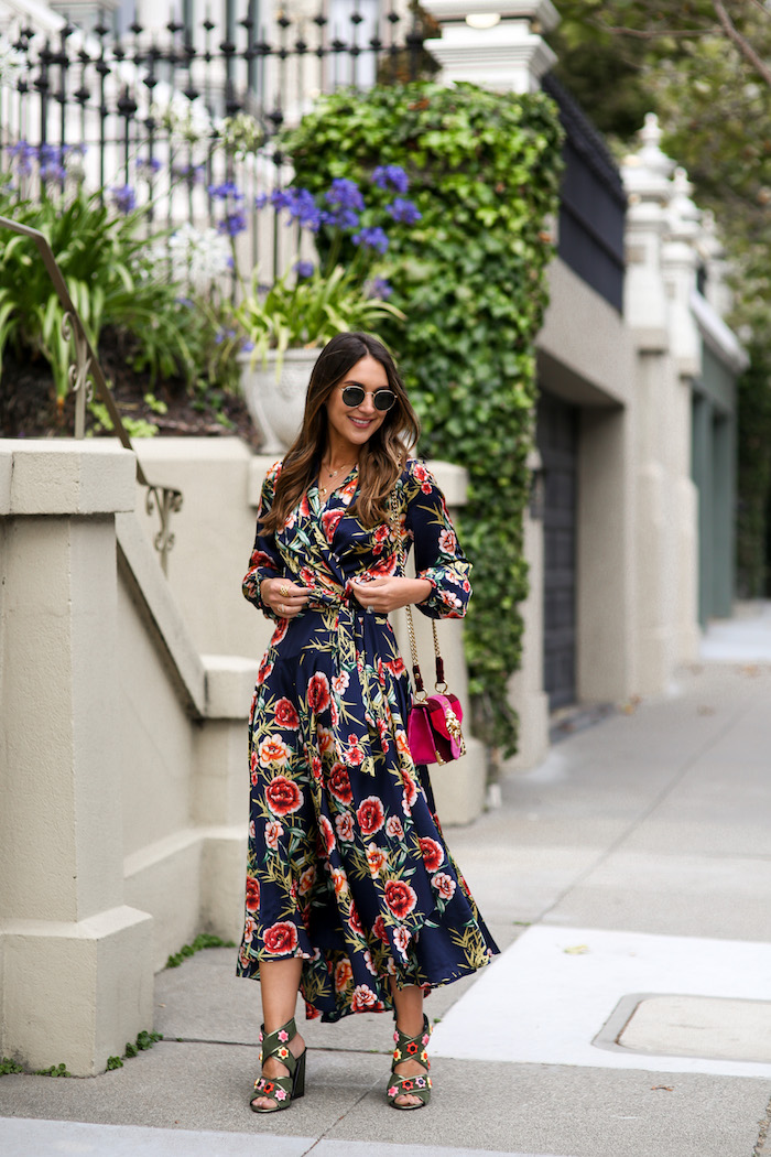 Floral Wrap Dress