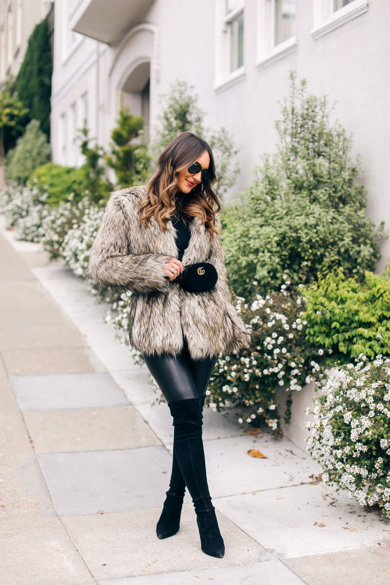 Faux) Fur Vest & Leopard Booties