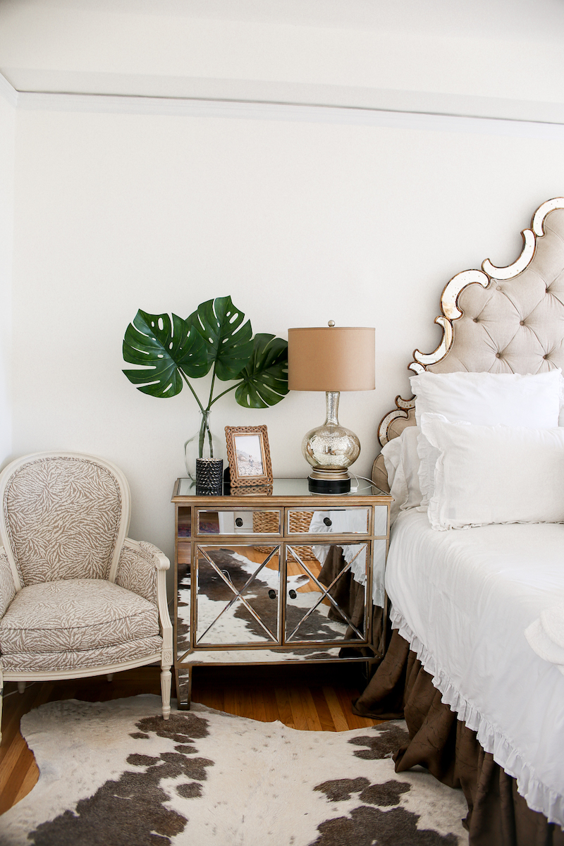 mirrored side table