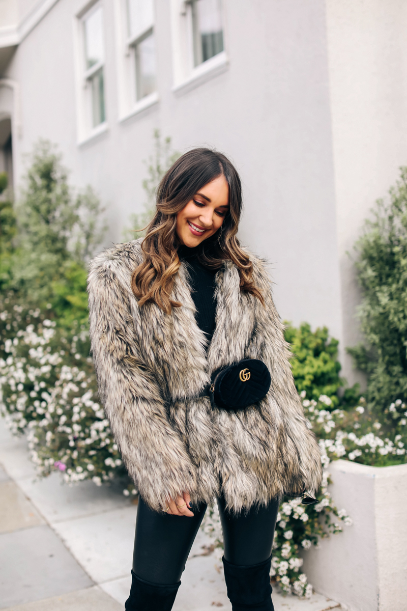 Vince camuto clearance faux fur coat