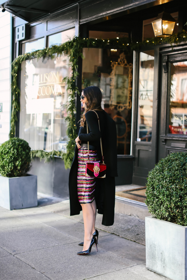 colorful sequin skirt
