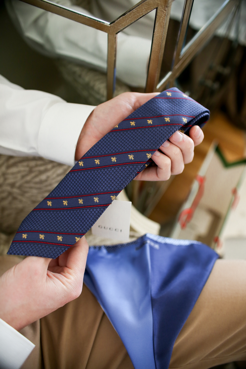 blue gucci tie