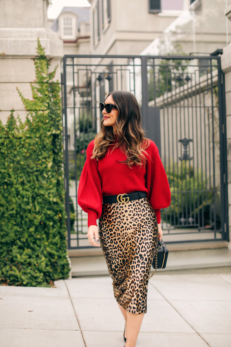 Red clearance turtleneck outfit