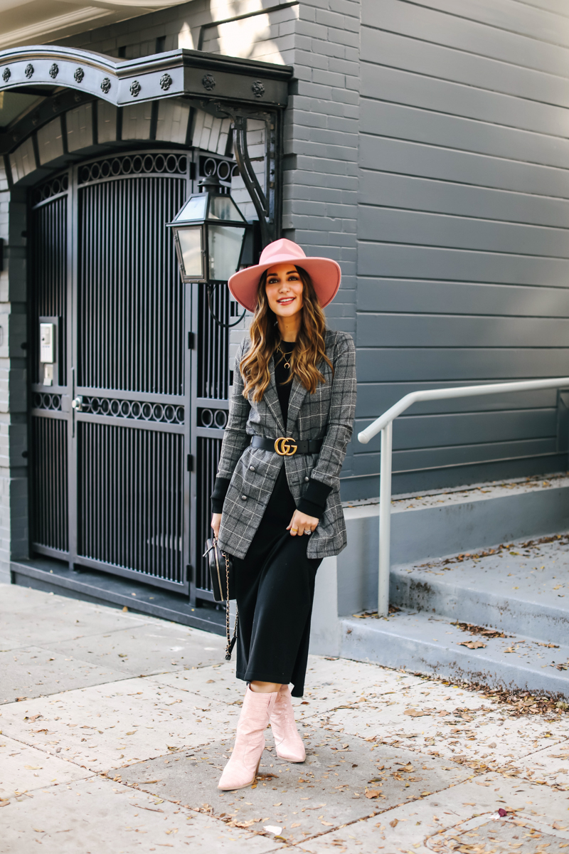 Pink shop hat outfit