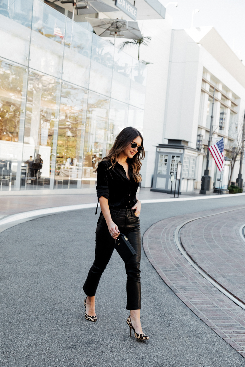 black velvet top outfit