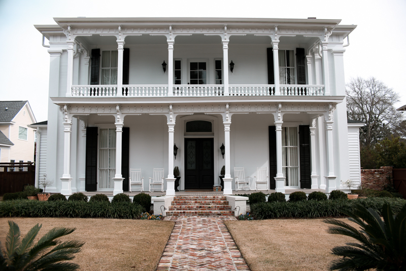 white historic home