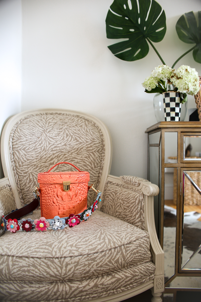 coral bucket bag