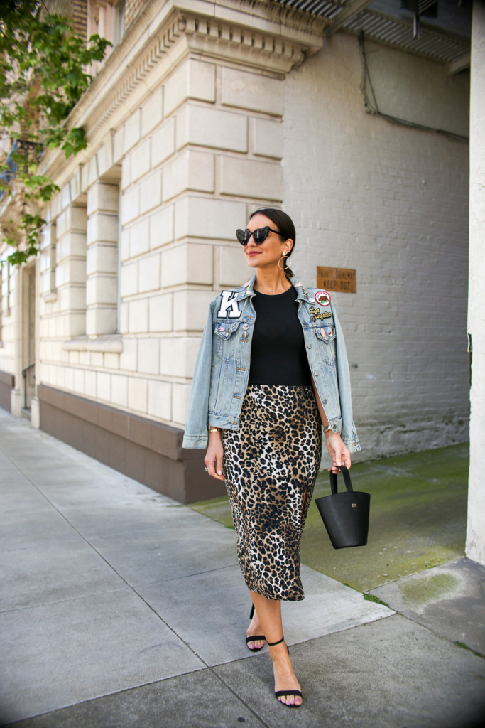 Leopard Slip Skirt
