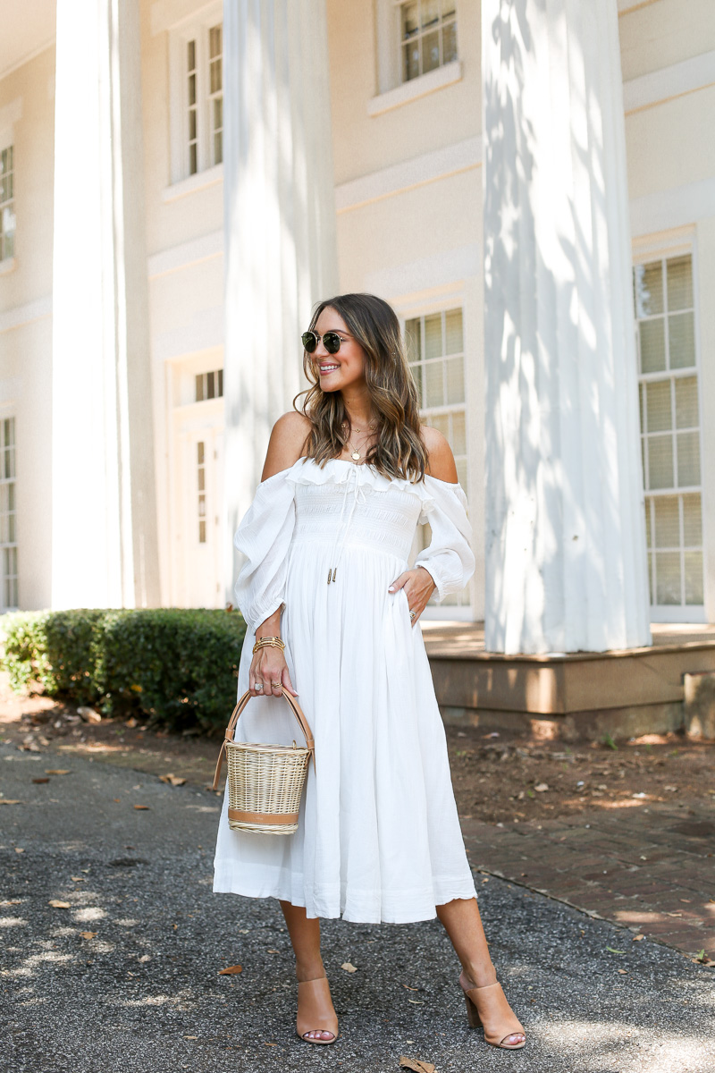 Free people long outlet white dress