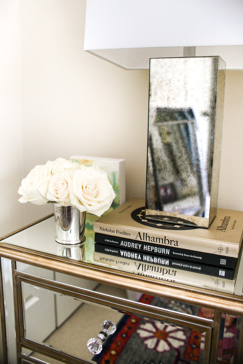 mirrored nightstand