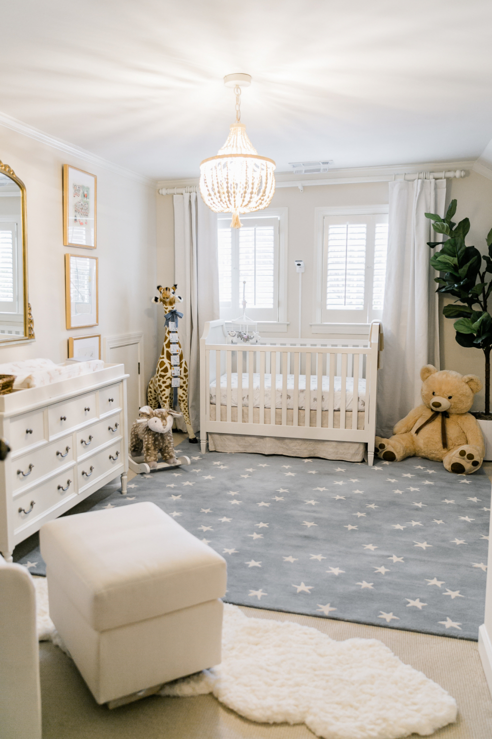 blue nursery rug