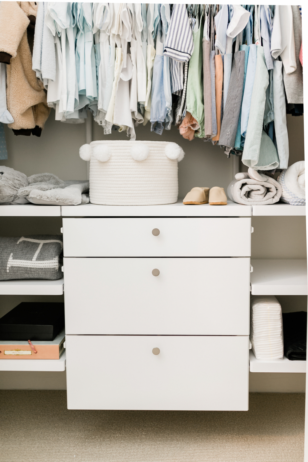 Nursery Closet Organization: ELFA Decor Upgrade from The Container