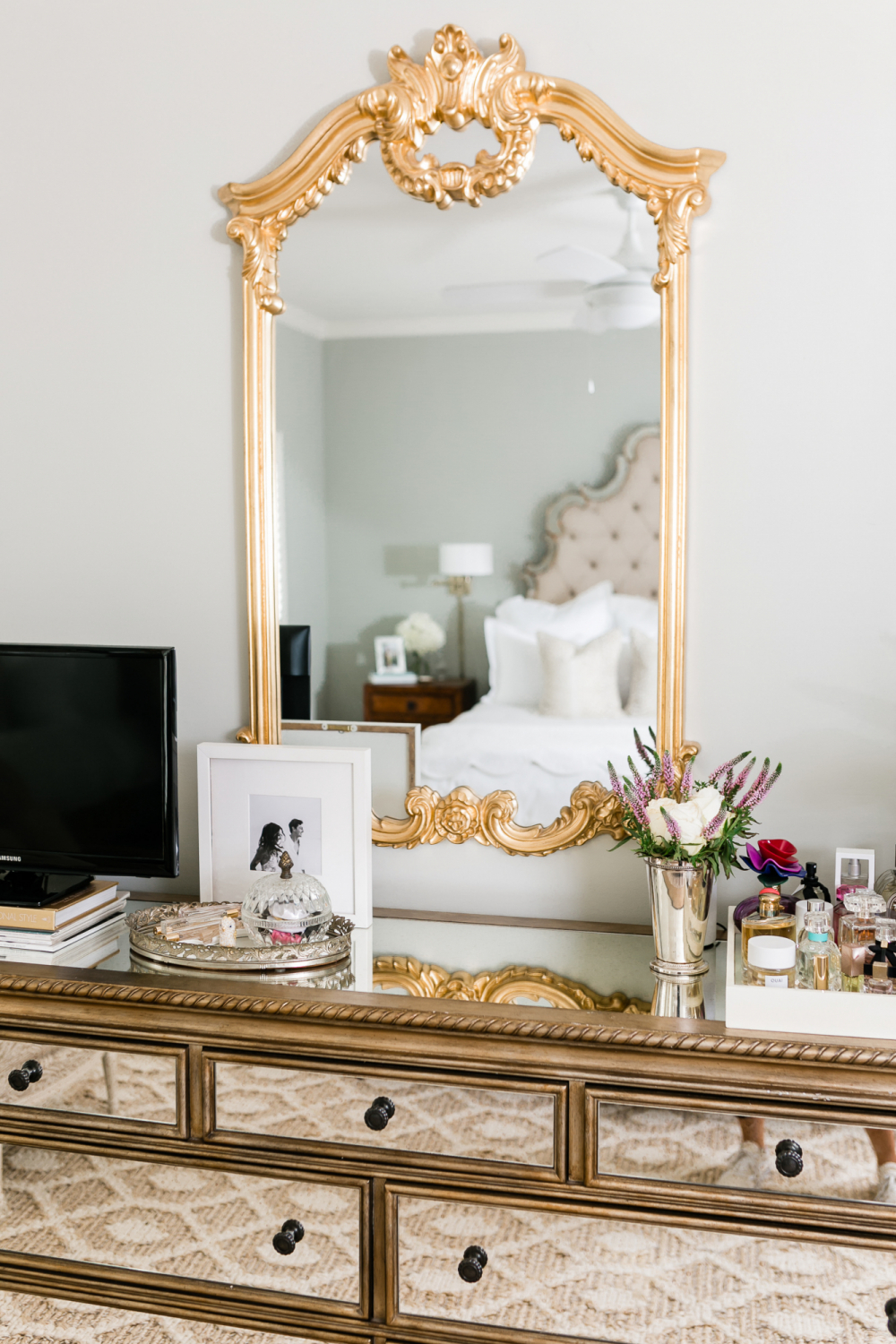 gold ornate mirror