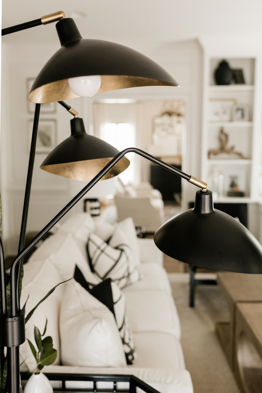 black and gold floor lamp