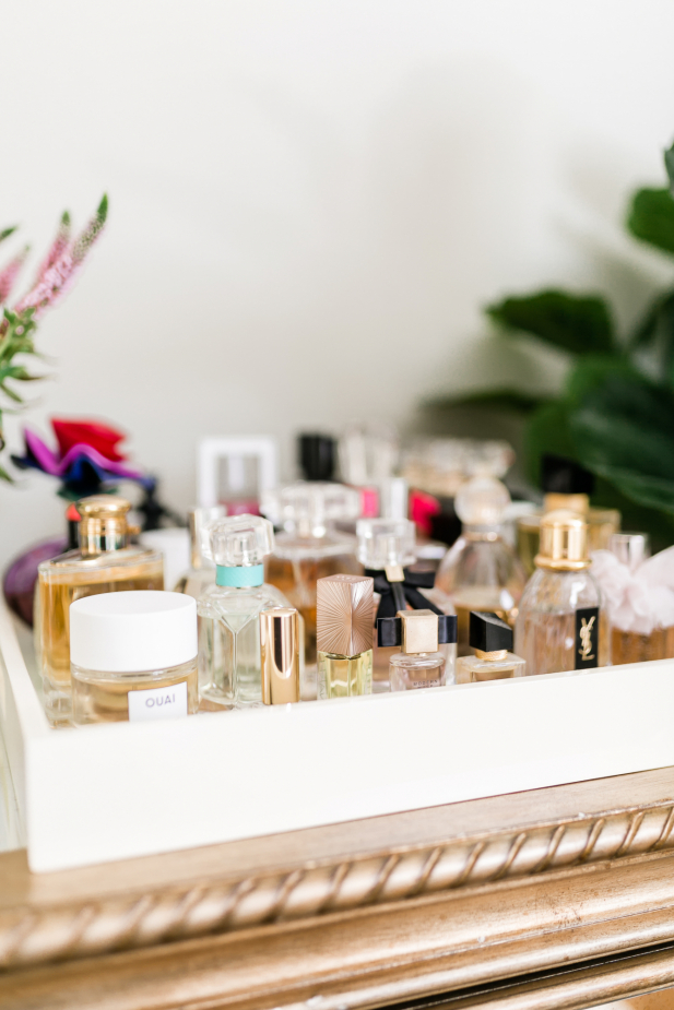tray of perfumes