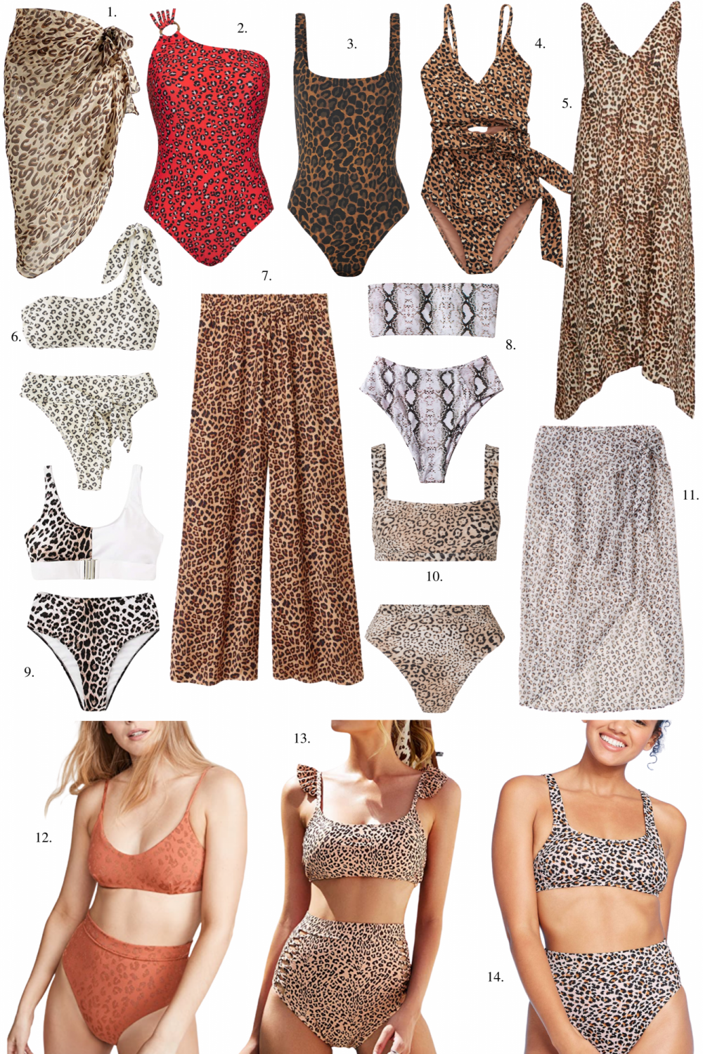 animal print swimwear