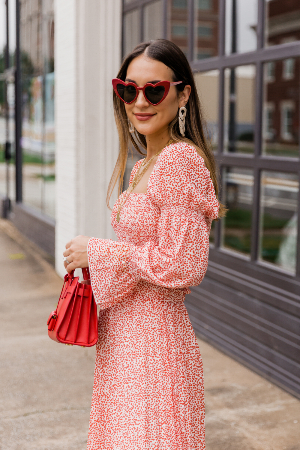 Ysl heart store sunglasses red