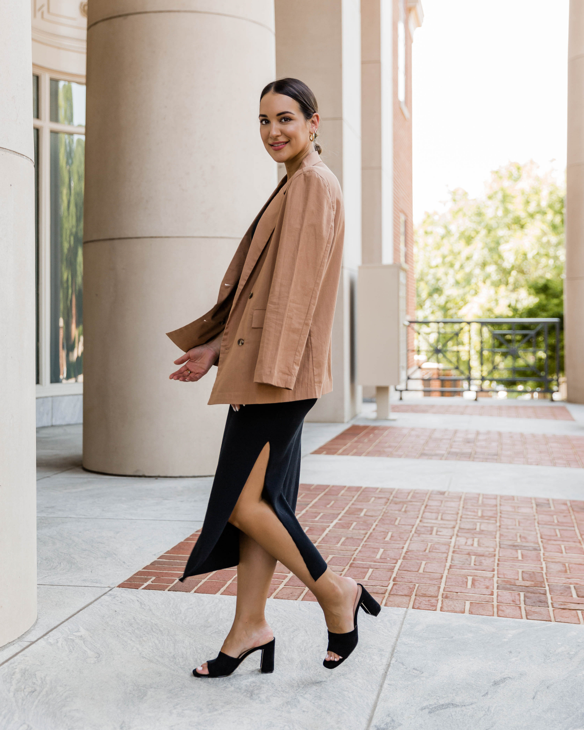 black dress with side slit