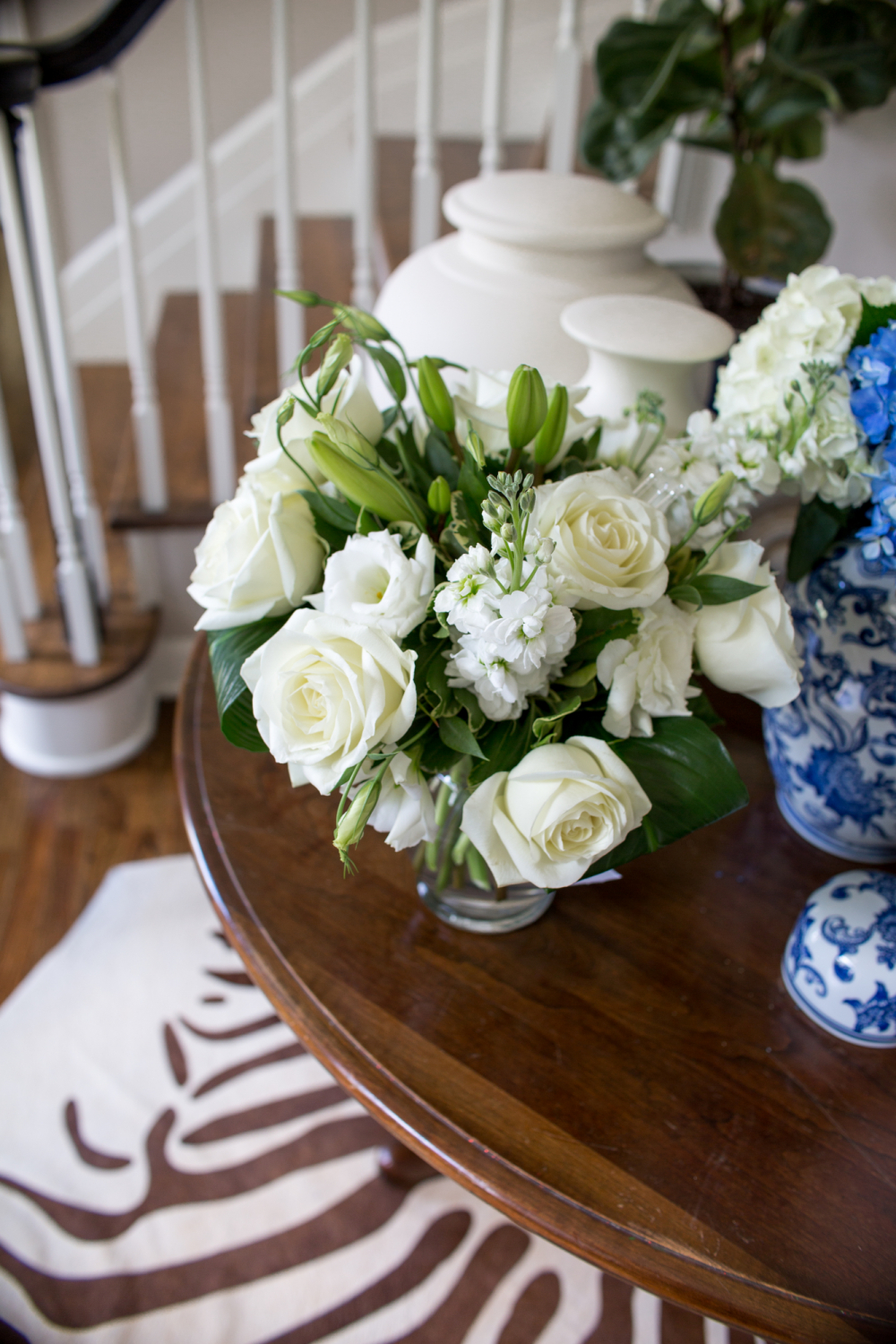 white floral arrangement