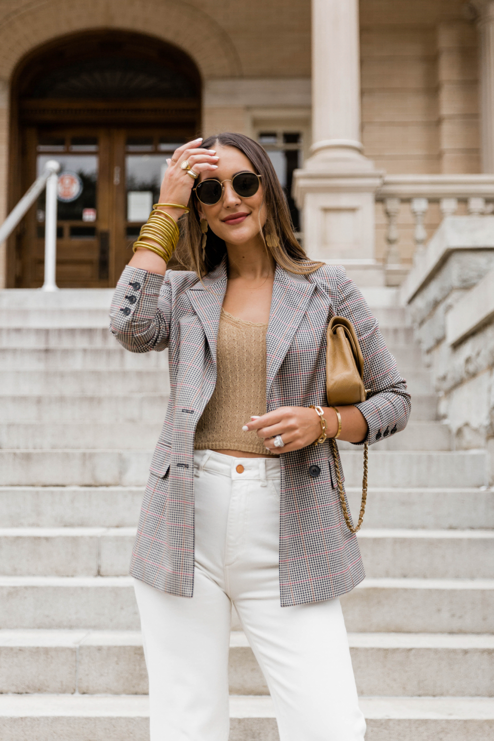 layered gold bangles