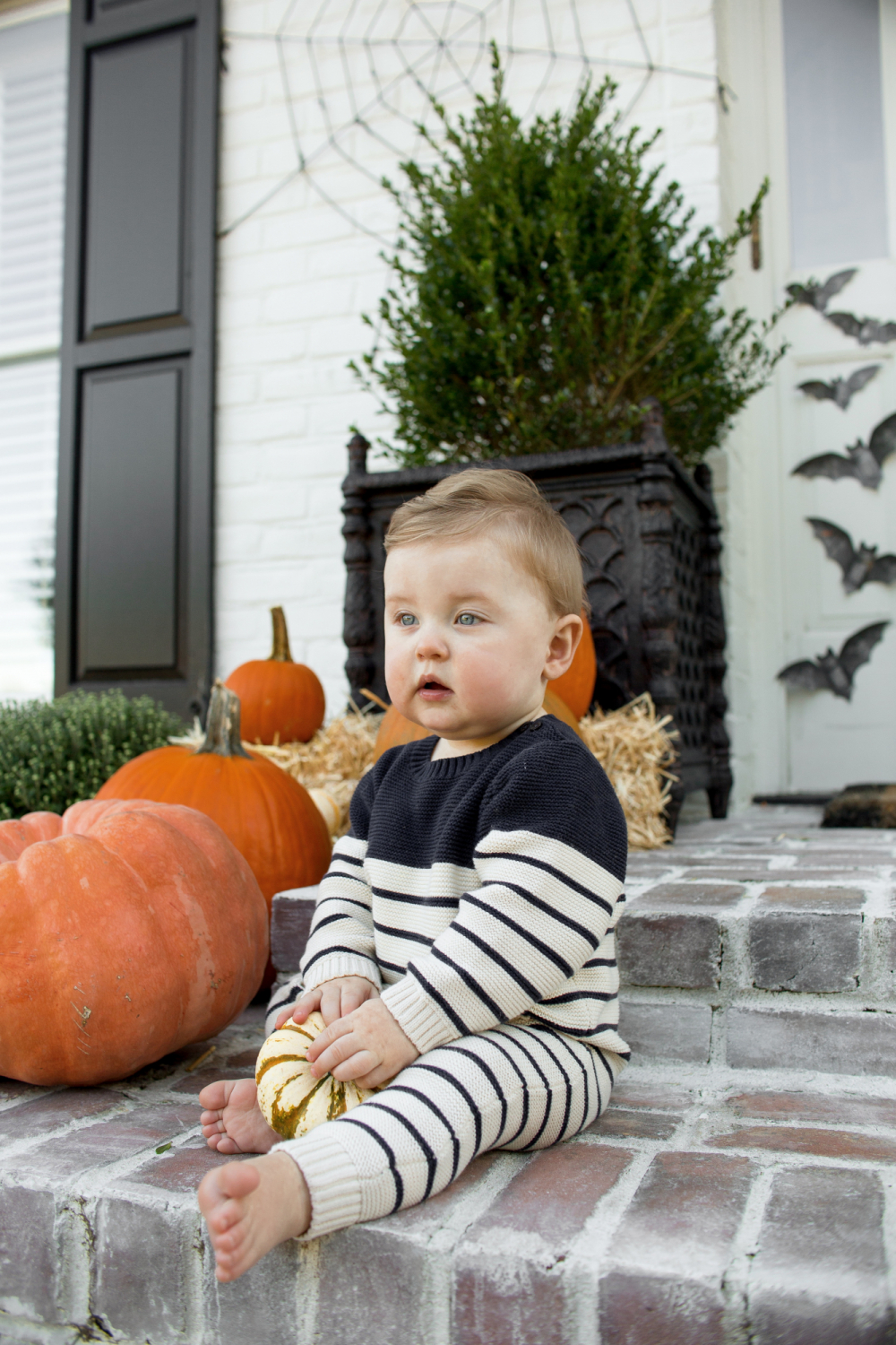 striped sweater onesie