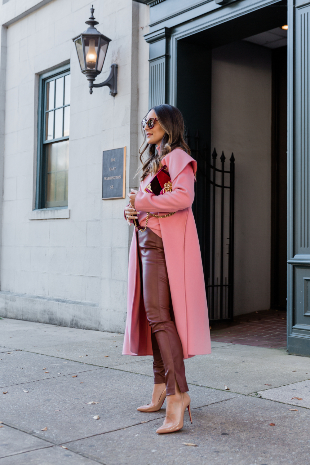 Pink hotsell wrap coat