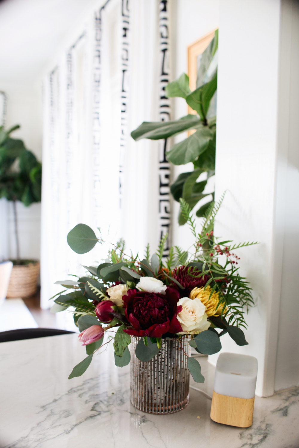 winter floral arrangement