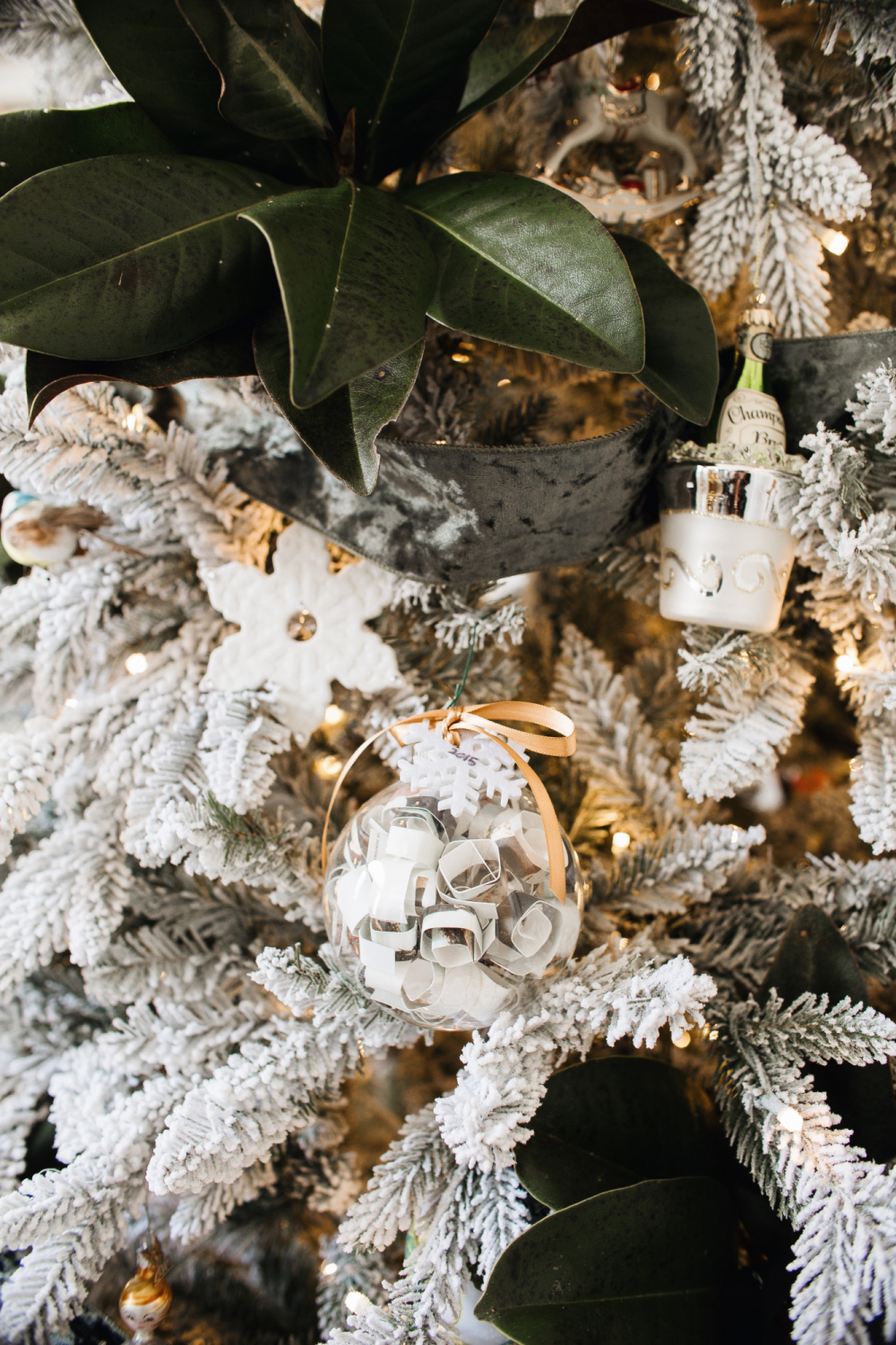 white snowflake ornament