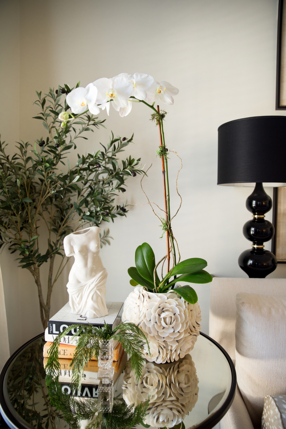 How to Create a Faux Orchid Arrangement - Porch Daydreamer