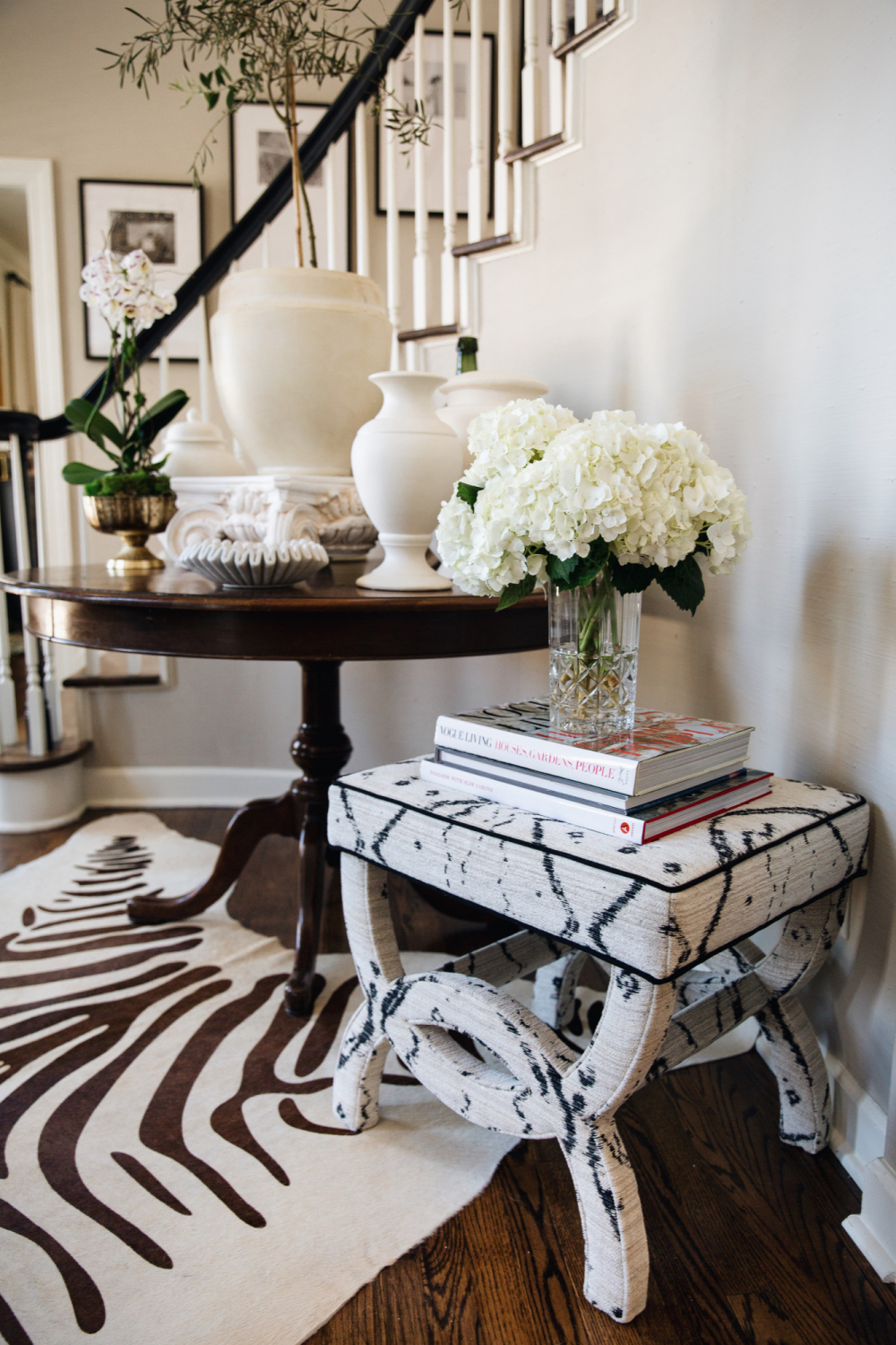 zebra hide rug