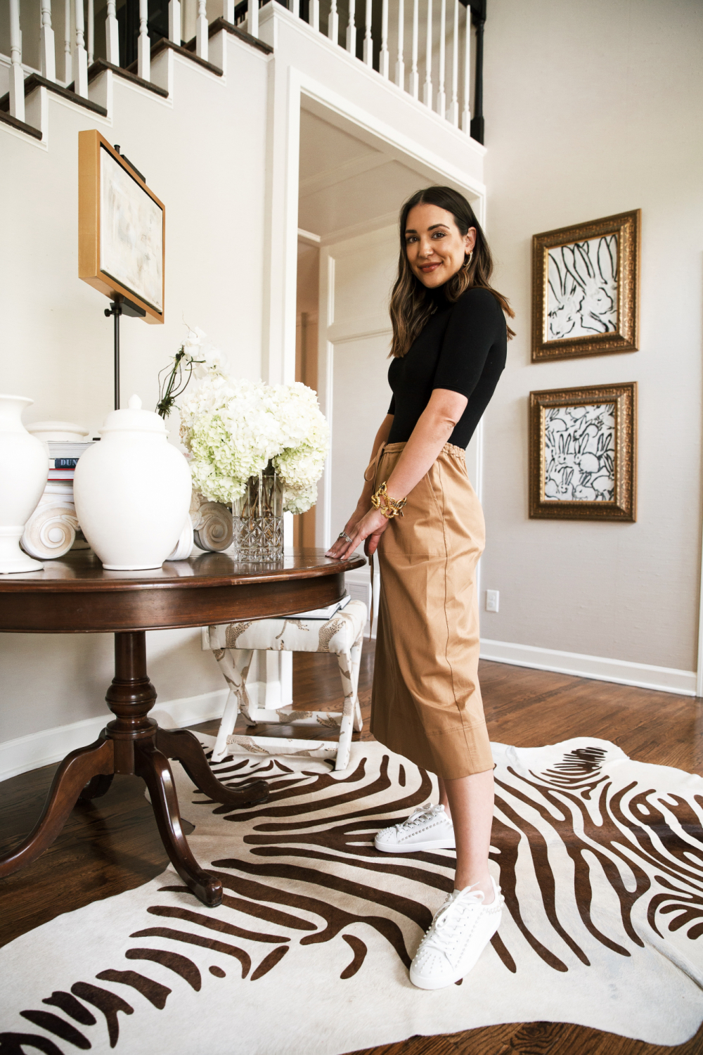 zebra hide rug