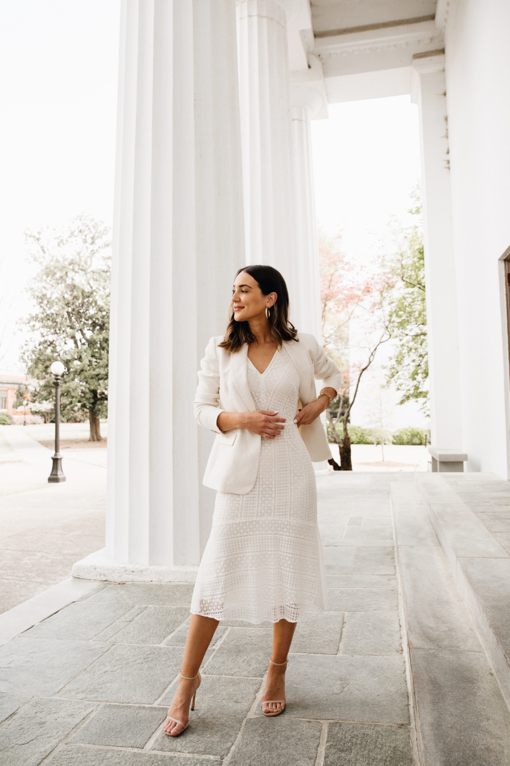 white lace dress