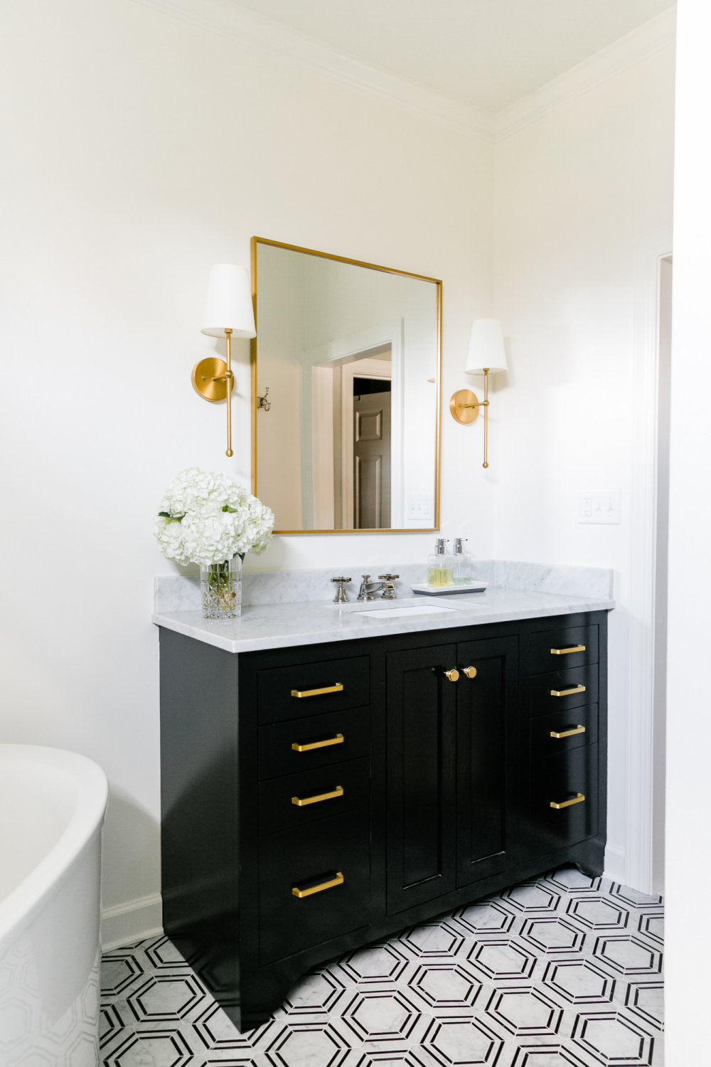 black bathroom vanity