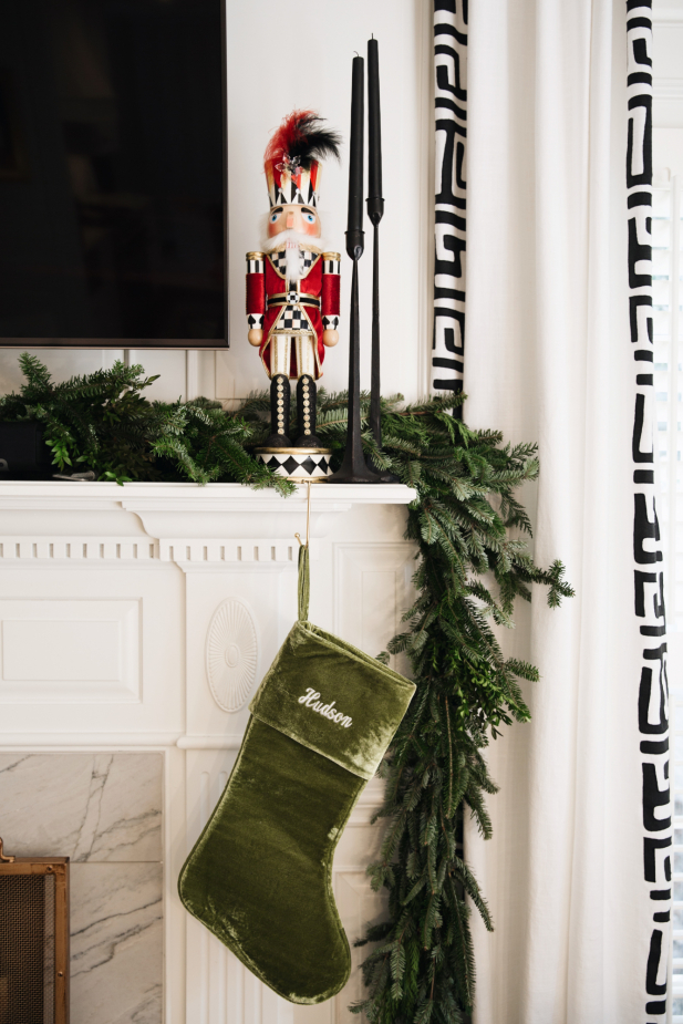 velvet christmas stocking