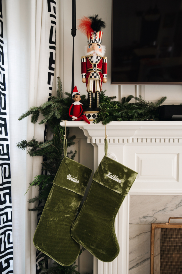 green velvet stocking