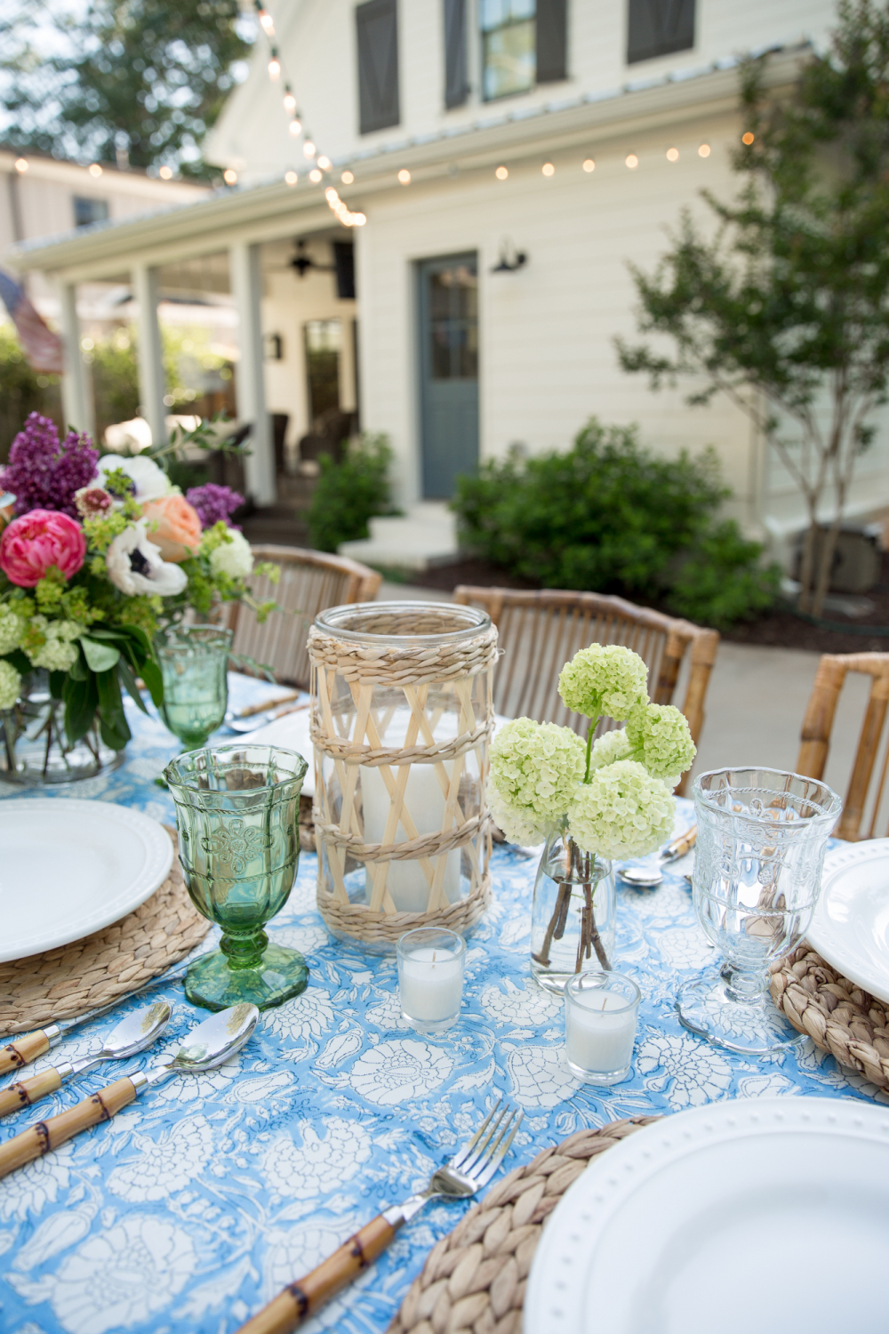 rattan candle holders