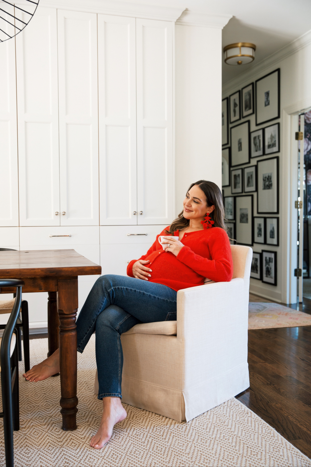 sezane red sweater