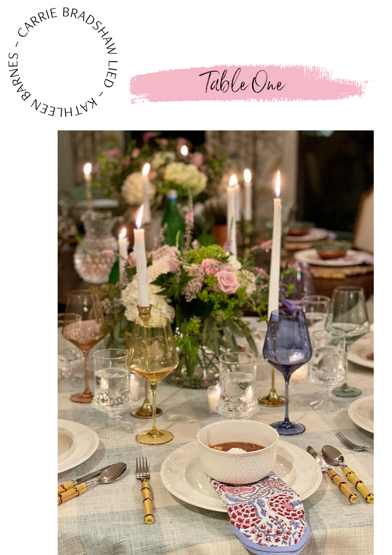 indoor tablescape