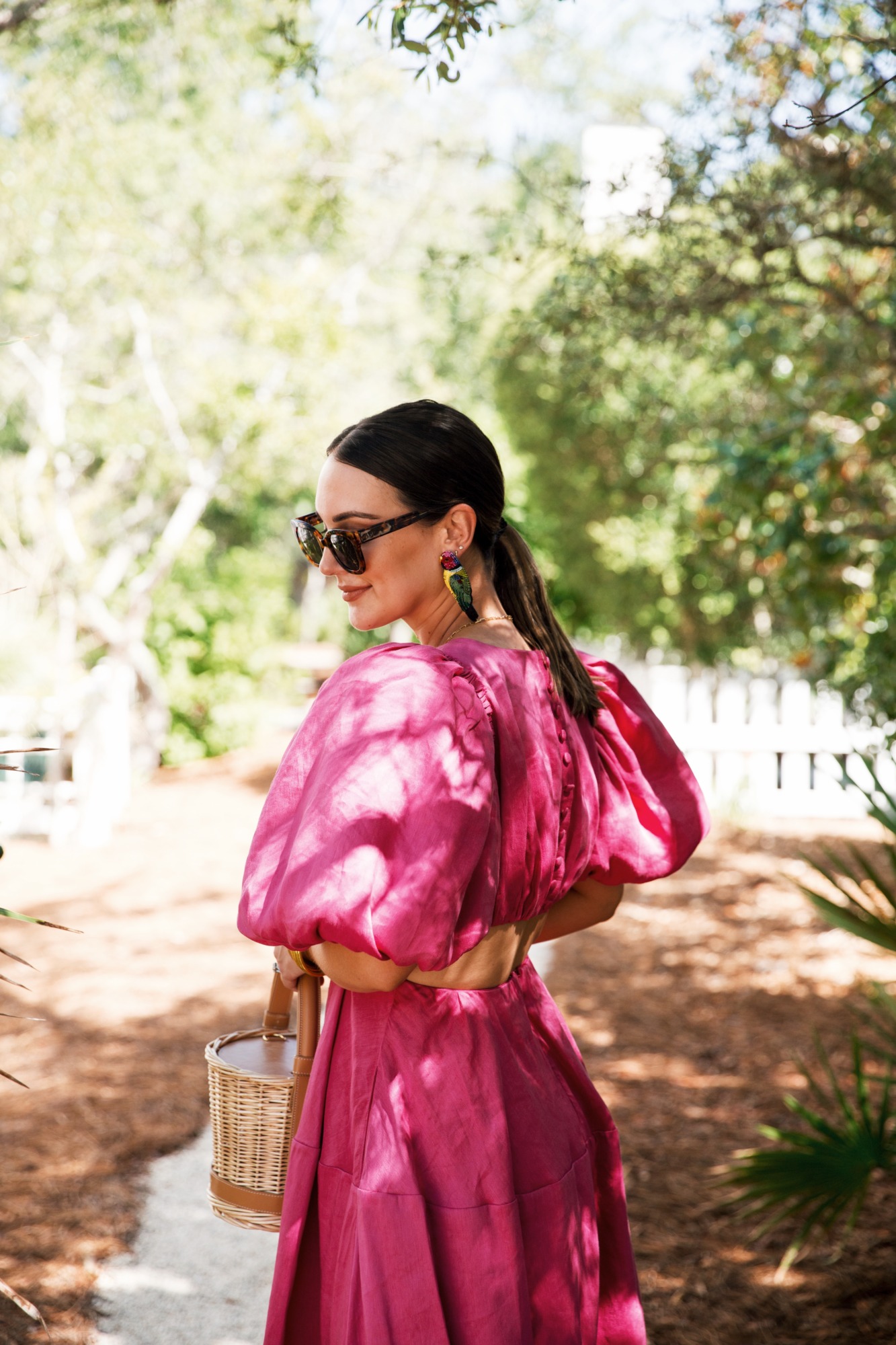 pink cutout dress