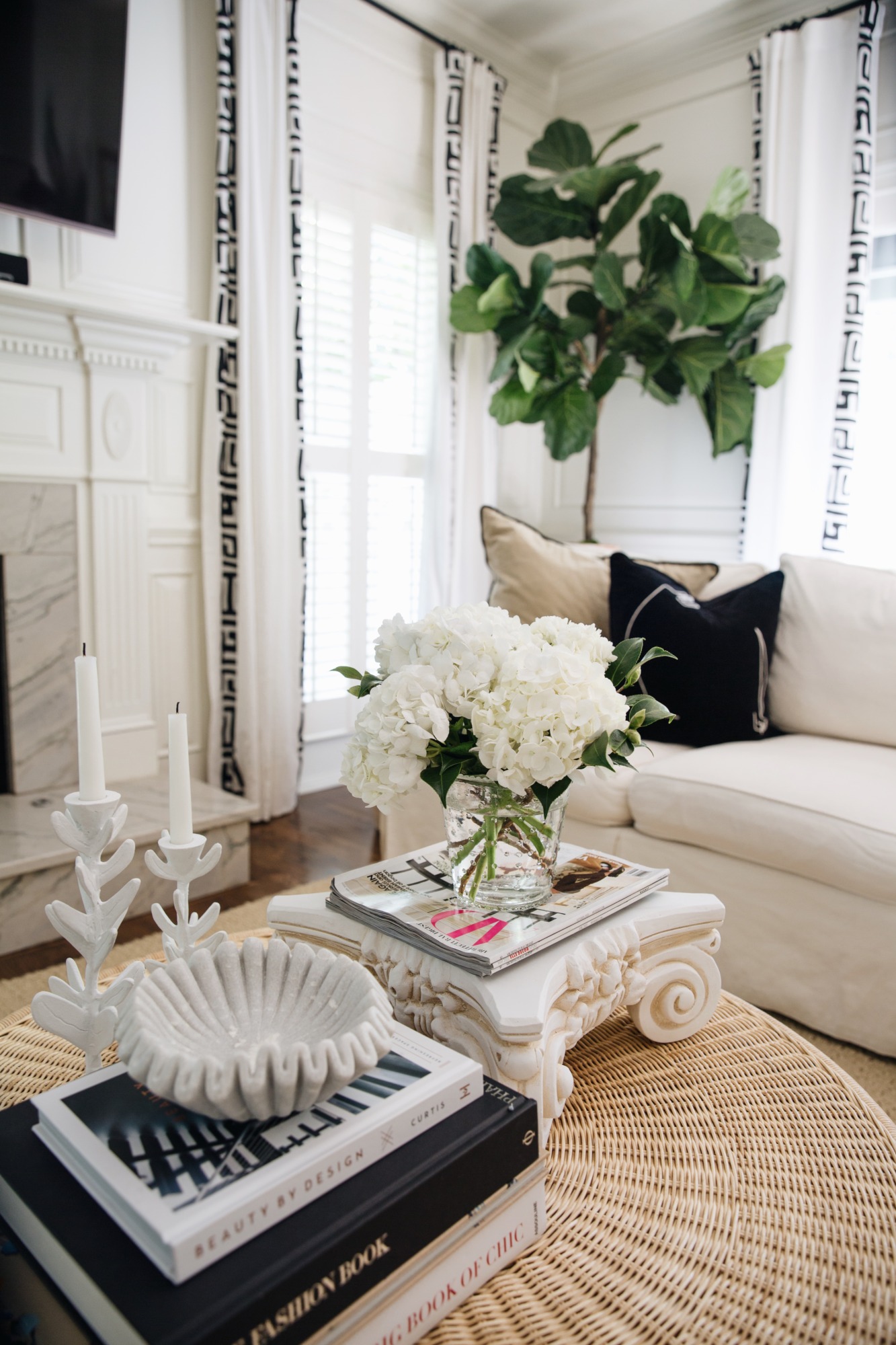 marble ruffled bowl