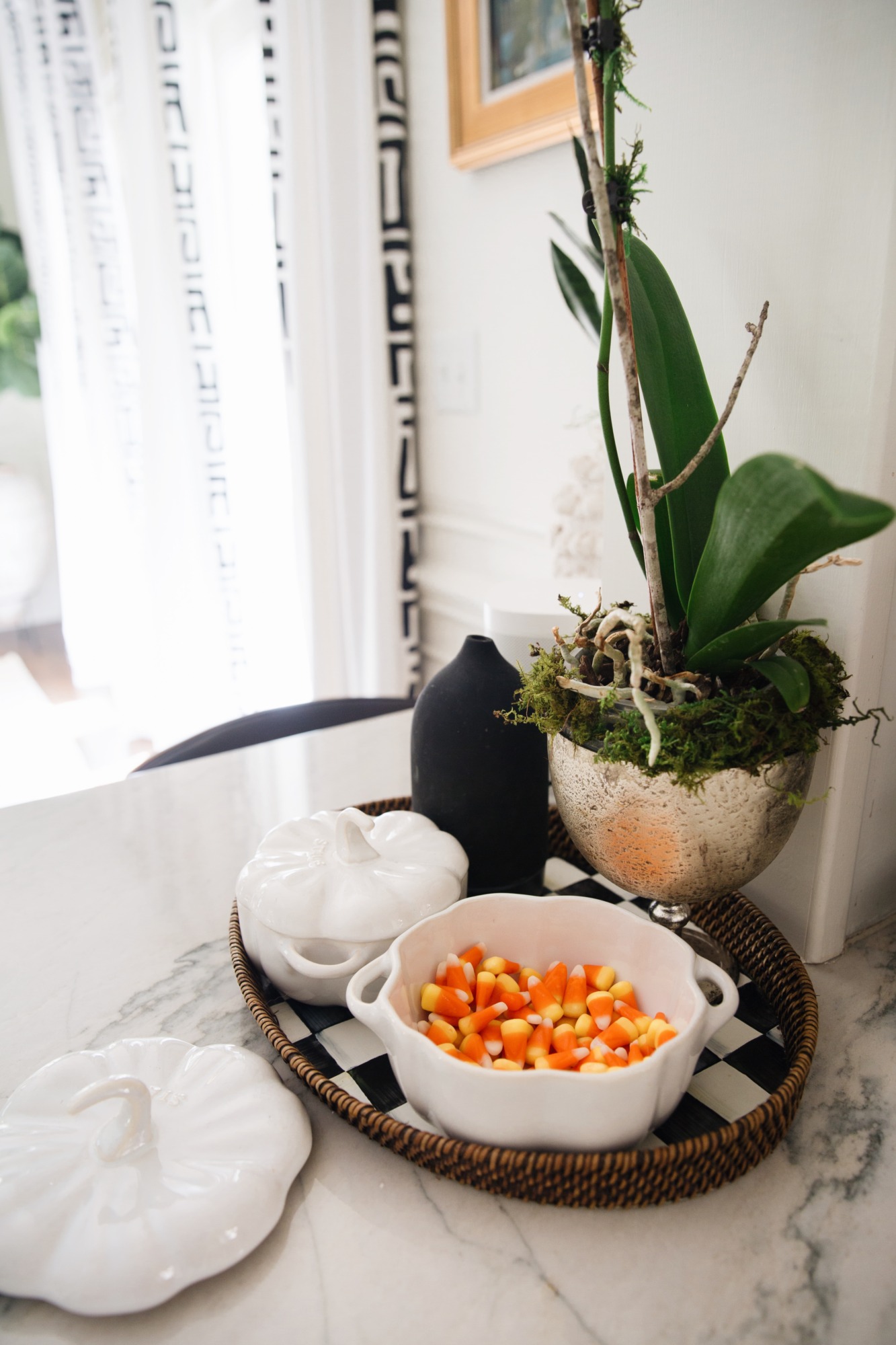 white ceramic pumpkins