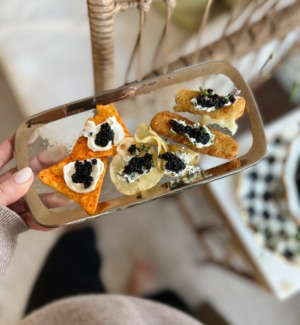 caviar on dorito