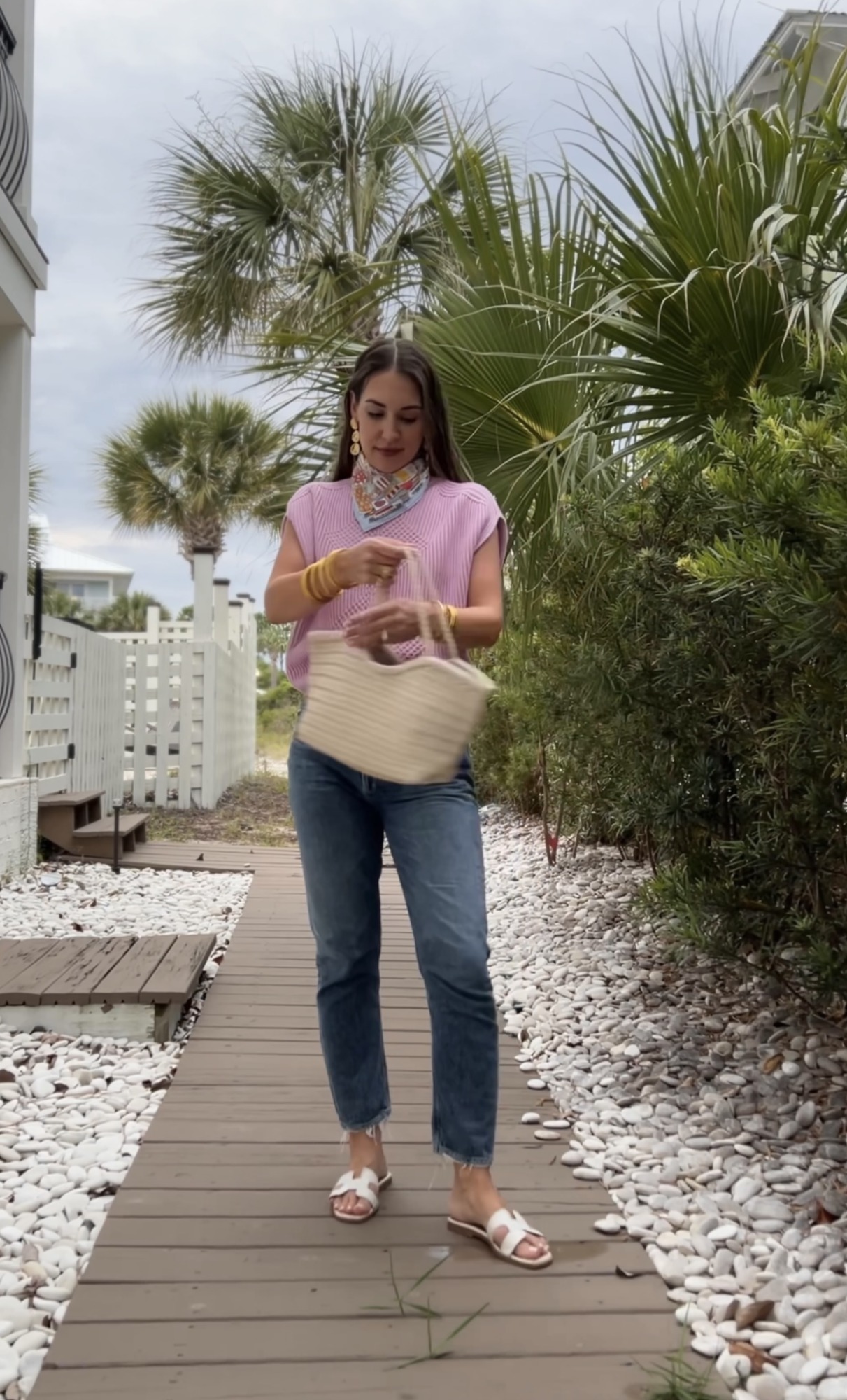 lavender sleeveless sweater