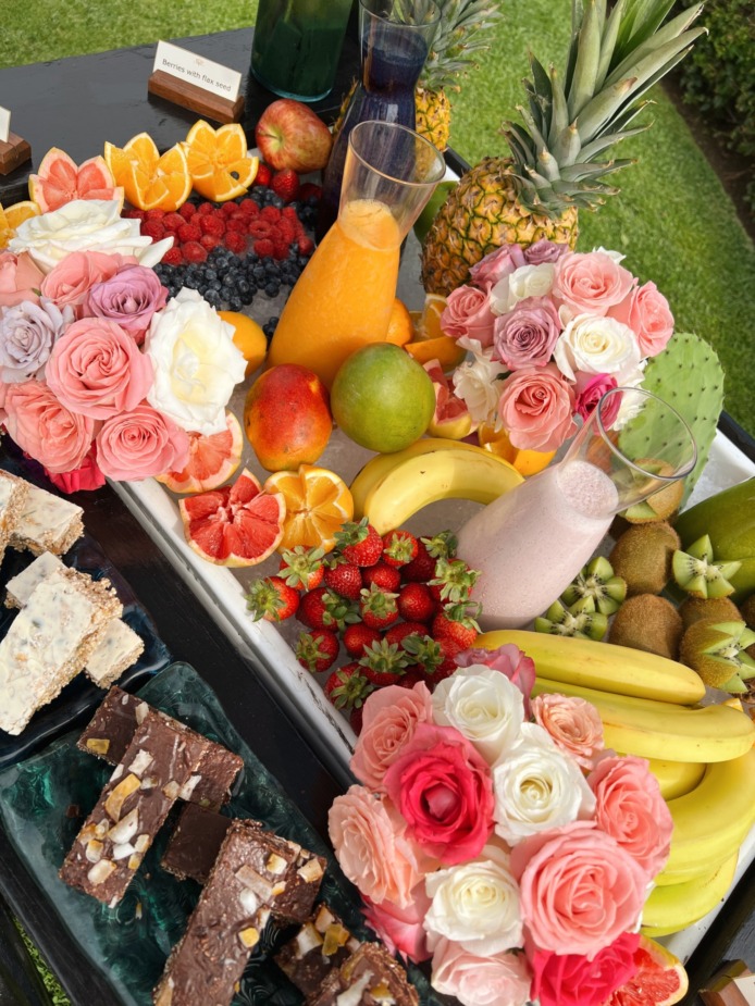 fruit and flower spread