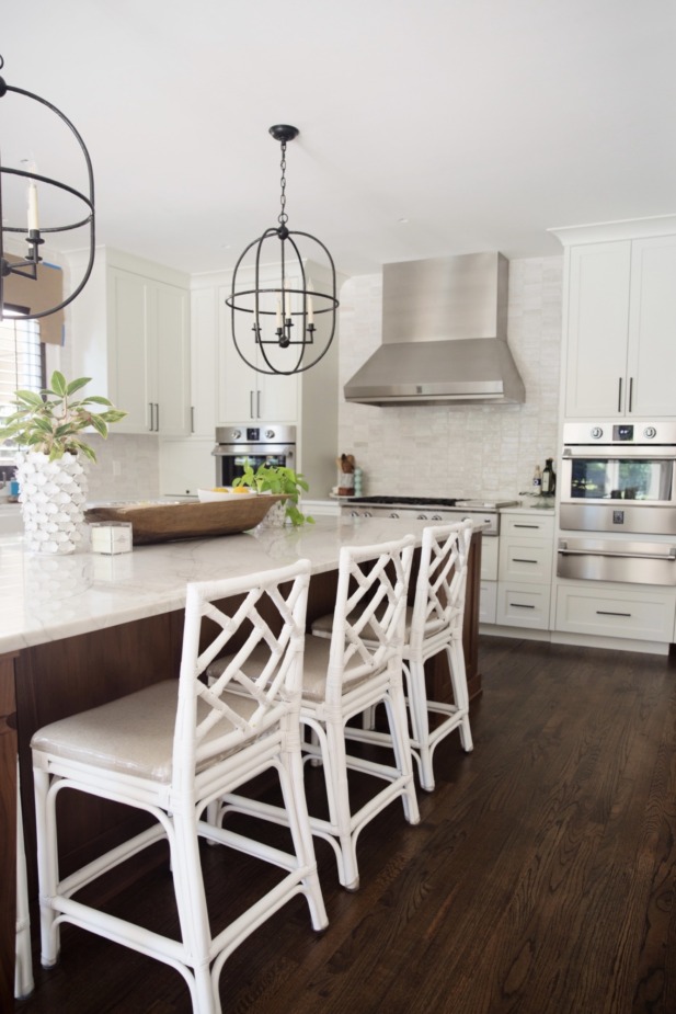 white kitchen stools