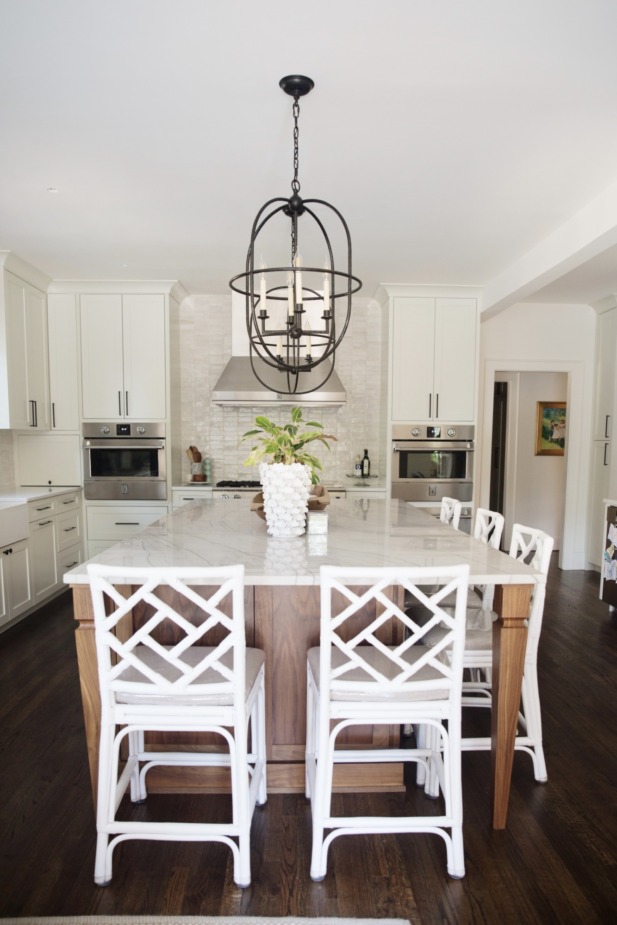 white kitchen stools