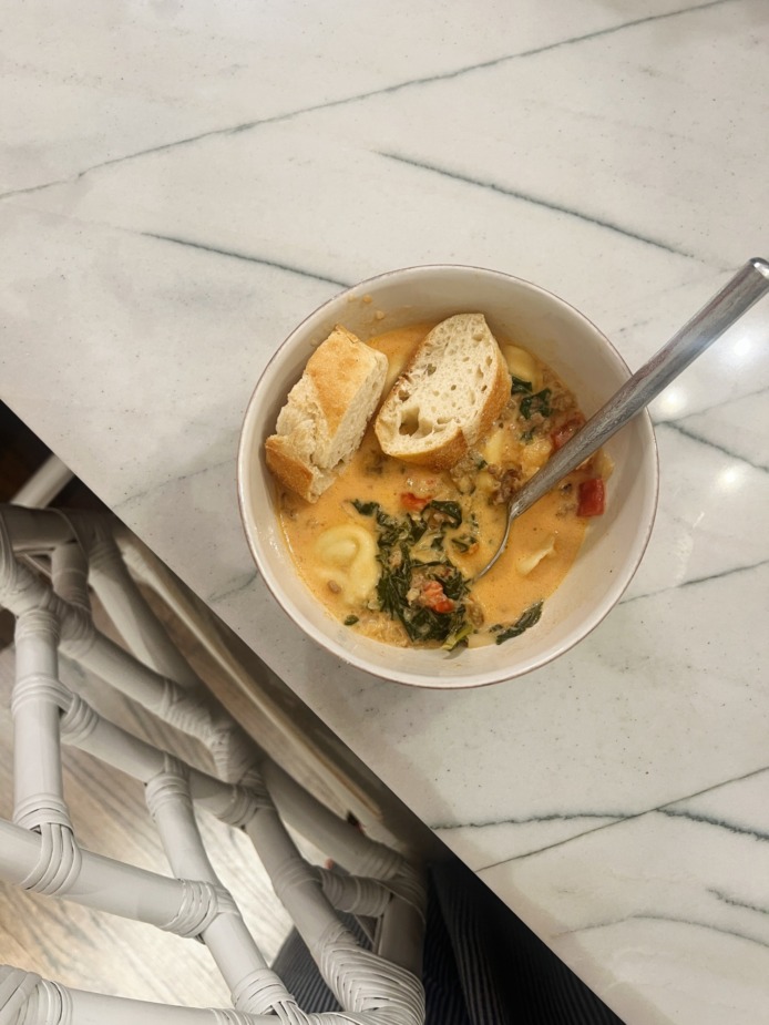 tortellini soup with sausage and kale