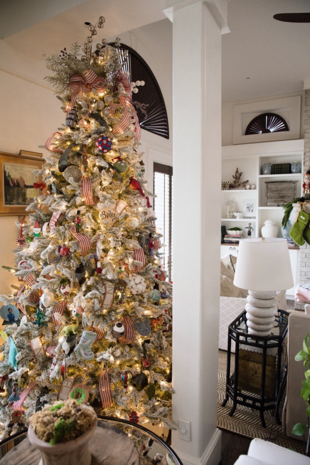 flocked christmas tree topper